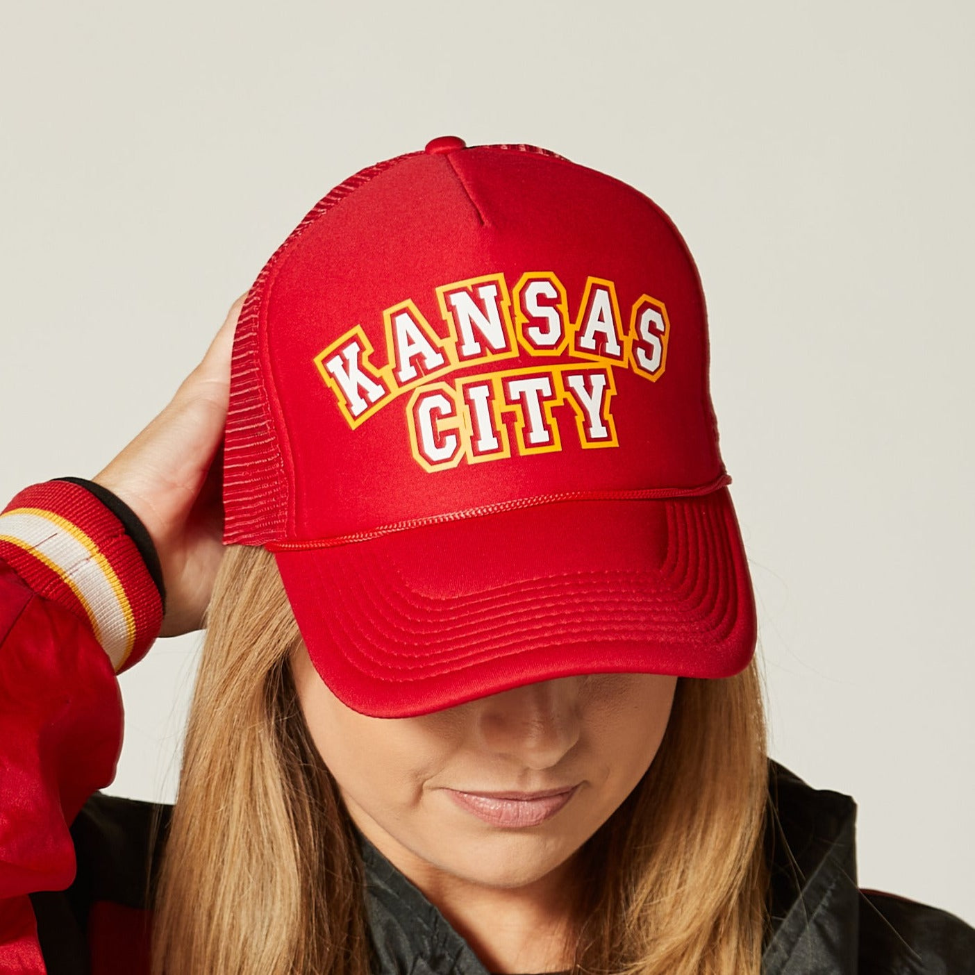 Kansas City Outlined Trucker Hat (Vinyl)