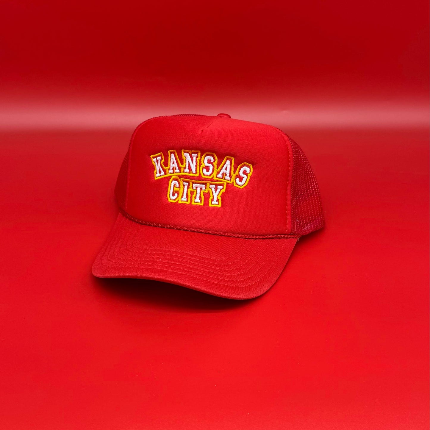 Kansas City Outlined Embroidered Trucker Hat